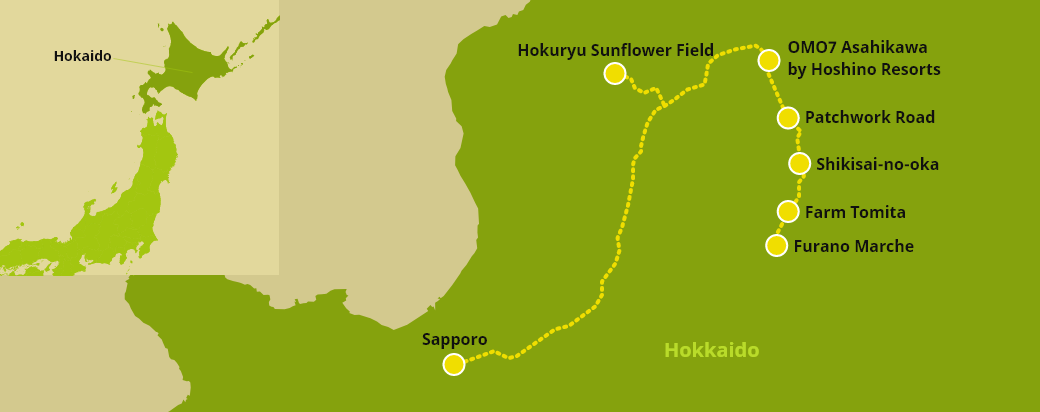 Hokkaido road trip Map