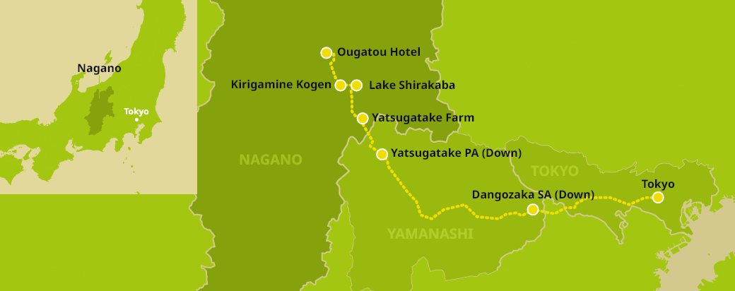 nagano road trip map