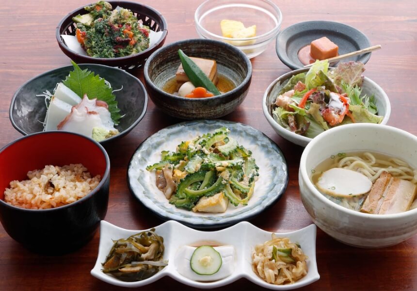 Okinawa Cuisine at Tubarama Kokusaidori Restaurant Japan