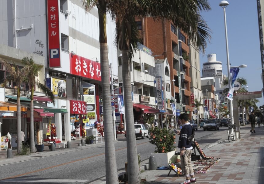 Kokusai Street in Naha Okinawa Japan