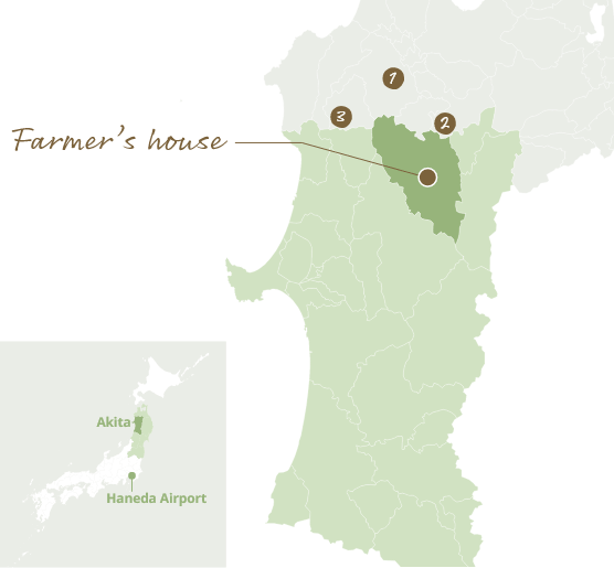 Farmer's house in Akita Map